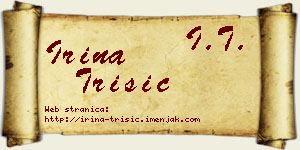 Irina Trišić vizit kartica